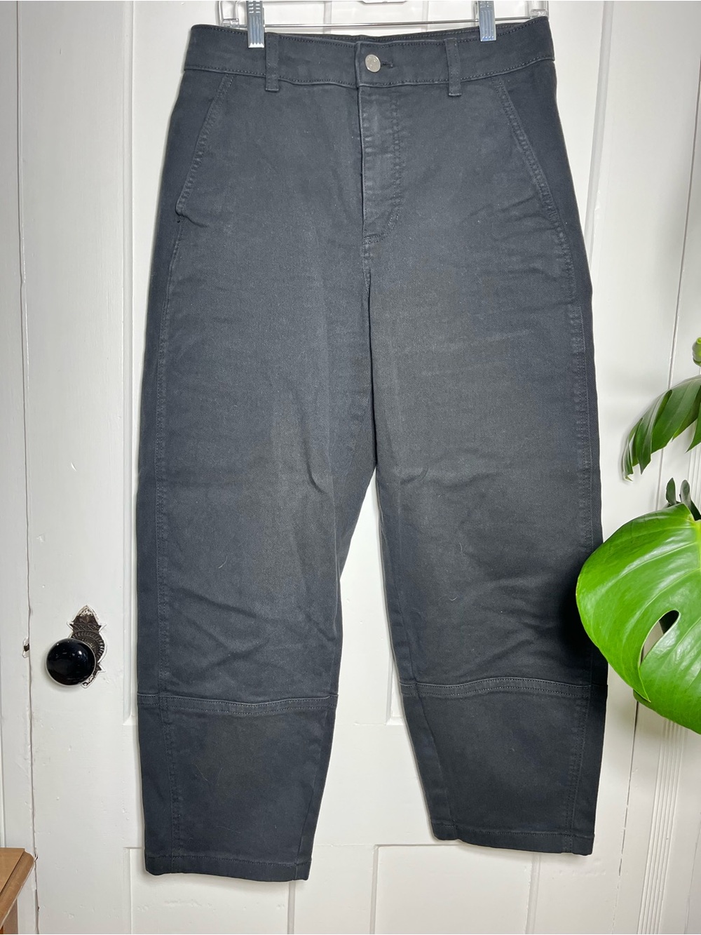Everlane The Utility Barrel Pant Black 8R Organic Cotton Cropped Barrel Jeans - Picture 3 of 7